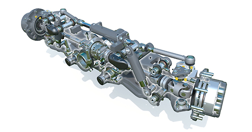 Vorderachsfederung für MF 3700 AL